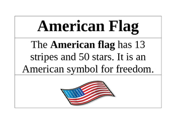 Preview of Symbols of USA Vocabulary Cards