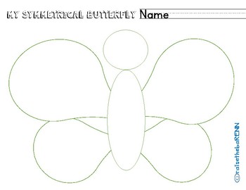 Preview of Symmetrical Butterfly art template