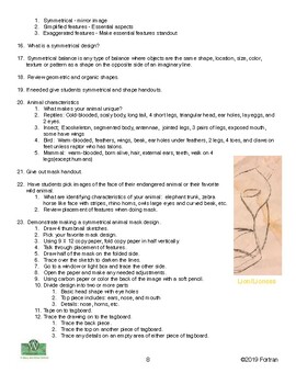 Symmetrical Clay Animal Mask Visual Arts Lessons for grades 5 to 12