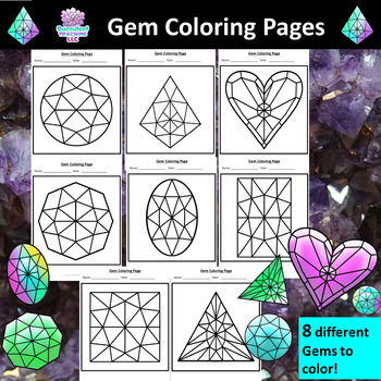 Preview of Symmetrical Gem Coloring Pages