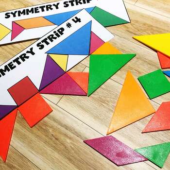 Symmetry Activities with Math Manipulatives by Hanging Around in Primary