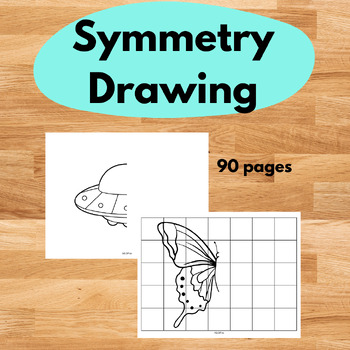Preview of Symmetry Drawing Art Activity Printable, Handwriting Practice Fine Motor Skills