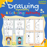Symmetry Drawing and Coloring Activity | Art activity for kids