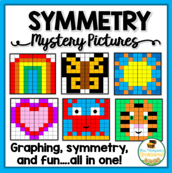 Preview of Symmetry Fun {Mystery Picture Graphing Activities}