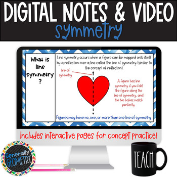 Preview of Symmetry Geometry Digital Guided Notes and Video