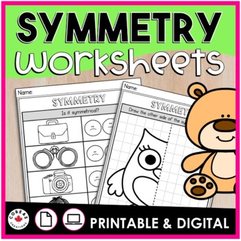 Preview of Symmetry Worksheets for Kindergarten