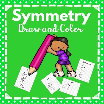 Preview of Symmetry -Draw and Color-Kindergarten-1st