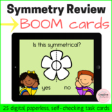 Symmetry Review Digital Task Cards with BOOM Cards for Kin