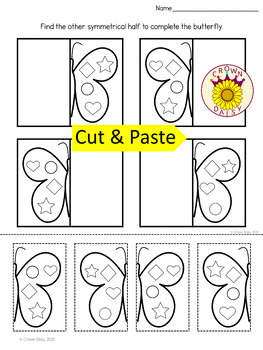 Symmetry Worksheets Cut and Paste Color by Number Trace and Draw by ...