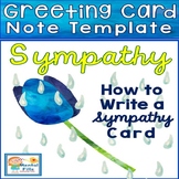 How To Write A Sympathy Note Greeting Card Template