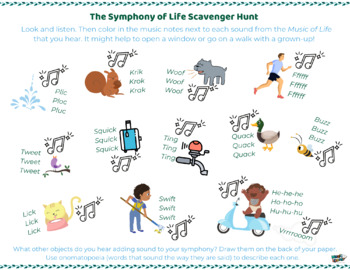 Preview of Symphony of Life Scavenger Hunt