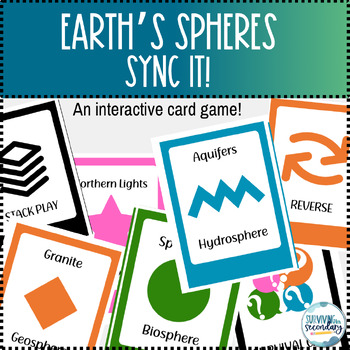 Preview of Sync It! Earth’s Systems and Interactions Review Card Game