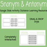 Synonyms and Antonyms Google Slides Assignment: WINTER Dis