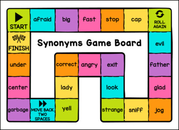 Synonyms and Antonyms Board Game - Language Activities