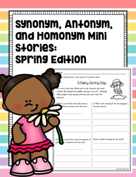 Spring Garden - Synonym and Antonym Grammar Pack