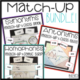 Synonym, Antonym, & Homophone Match-Ups and Activities BUNDLE!