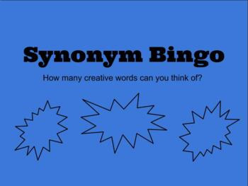 Preview of Synonym Bingo