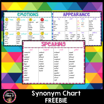 Preview of Synonym Desk Mat FREEBIE