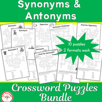 Synonyms Crossword Set 1  Advanced Level of English