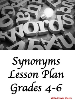 Preview of Synonym Lesson Plans