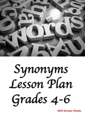 Synonym Lesson Plans