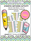 Synonym Matching Activity Bundle [Grades K-5]