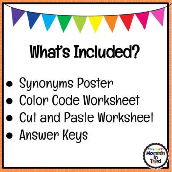 Synonym Check Worksheet for kids