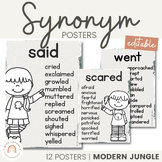 Synonym Posters | Modern Jungle  English Classroom Decor