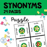 Synonym Puzzle  Vocabulary Study Game  Center Activity 5th grade