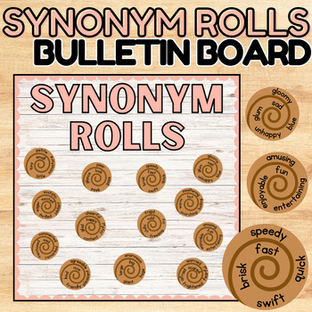 Preview of Synonym Rolls Bulletin Board Kit | Interactive Vocabulary Anchor Chart
