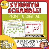 Synonym Scramble Activity - Printable or Google Digital - 