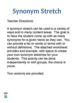 stretch assignment synonym