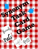 Synonym Task Card Matching Game & Challenge Quiz
