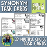Synonym Task Cards ELA Test Prep Context Clues 3rd 4th 5th grade
