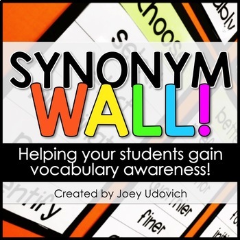 Preview of Synonym Wall - Creating INCREDIBLE Vocabulary In Our Classrooms!