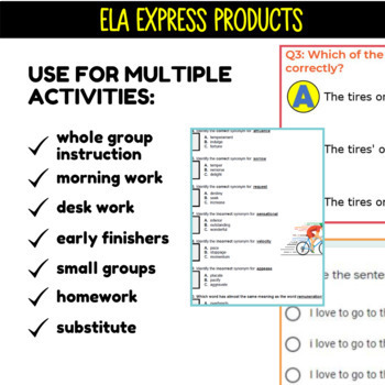 Synonyms Worksheets Multiple Choice Worksheet 1 (Grade 5-6)