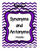 Synonym and Antonym Matching