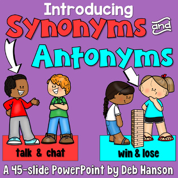 Preview of Synonym and Antonym PowerPoint Lesson with Interactive Vocabulary Practice