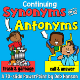 Synonym and Antonym PowerPoint Lesson with Test Prep Pract