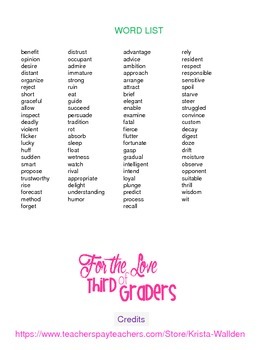 Synonym and Antonym Sort by For The Love Of Third Graders | TpT