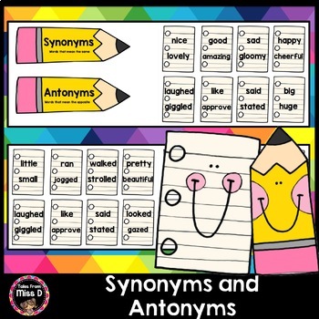 Synonyms And Antonyms Sort Worksheets Teaching Resources Tpt