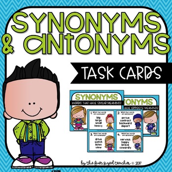Preview of Synonym and Antonym Task Cards