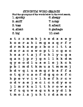 antonym word search puzzles
