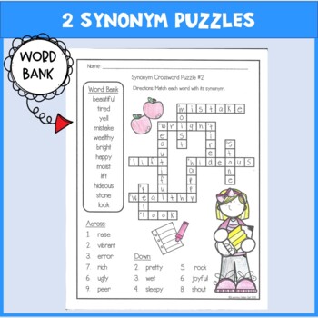 Worksheets for Synonyms by Learning Under Sail