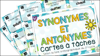 Preview of Synonymes et antonymes