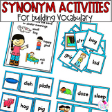 Synonyms Worksheets and Activities 1st Grade Grammar for V