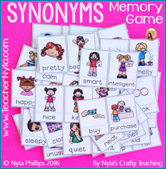 Preview of Synonyms - Memory Game or Flip book