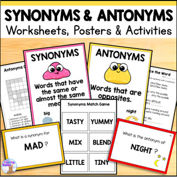 Synonyms and Antonyms Activities by The Teaching Rabbit | TpT