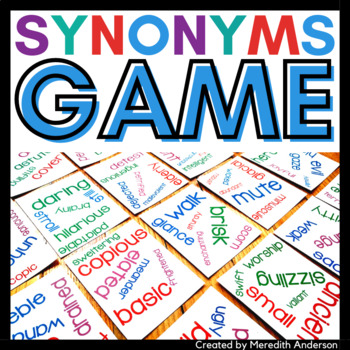 Preview of Synonyms Activity Vocabulary Game for ELA Centers and Early Finishers