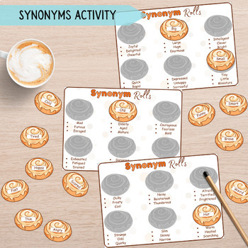 Preview of Synonyms Activity Printable Lesson for Kids, Learning English, Word Study